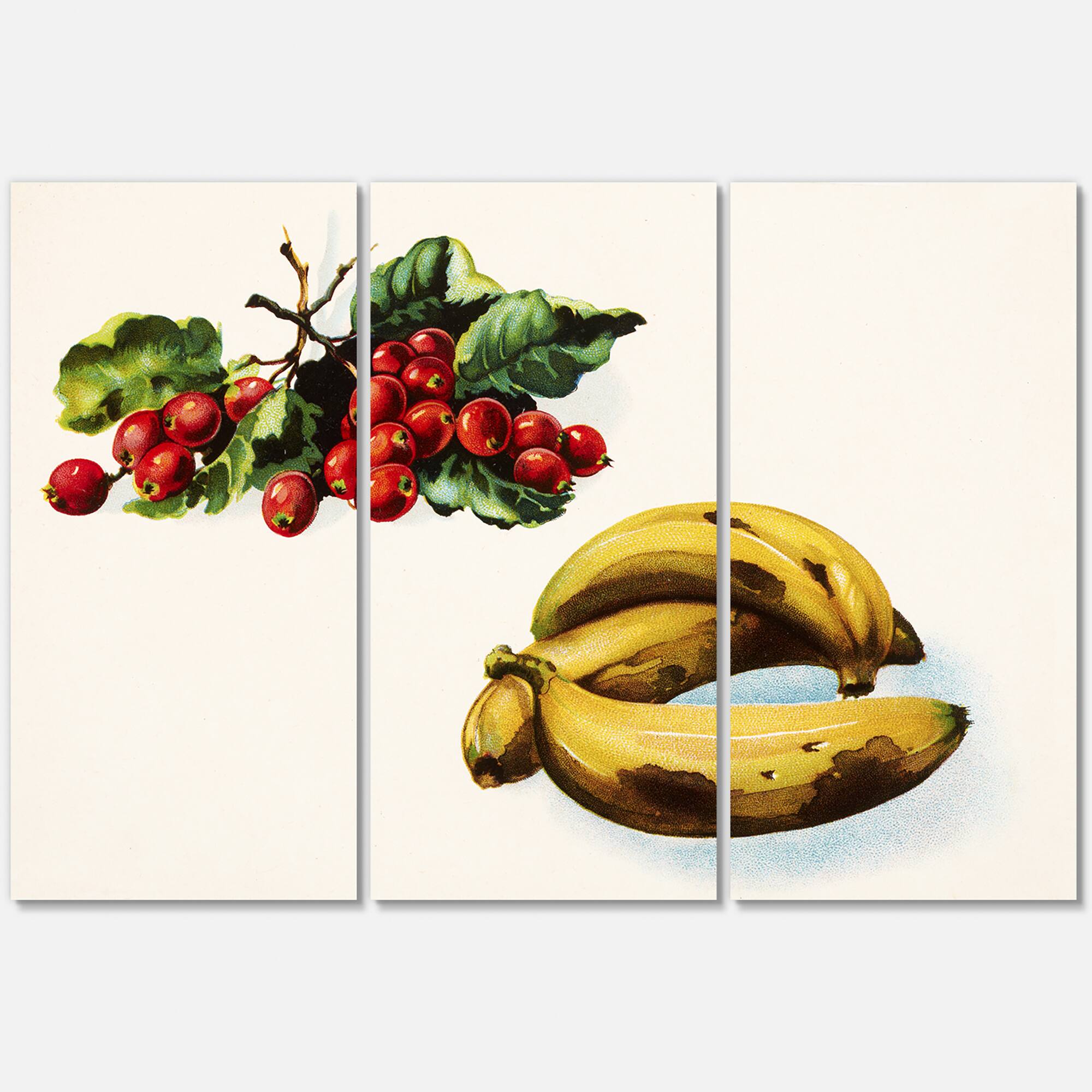 Designart - Banana and Red Berries